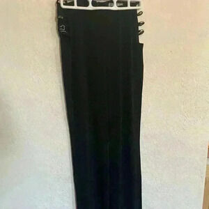 The Kript black feather bottom leggings